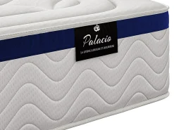 Ensemble 180 x 200 cm sommier coffre naturel clair + matelas hybride ressorts ensachés ép.30cm - MARQUIS de PALACIO><noscript><img width=