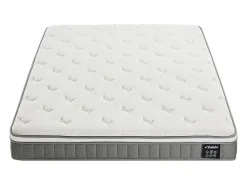 Vente-unique Ensemble 140 x 190 cm sommier coffre blanc + matelas ressorts ensachés et accueil mémoire de forme ép.21cm - VITOGO de YSMÉE* Ensemble Sommier Et Matelas