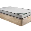 Ensemble 90 x 190 cm sommier coffre naturel clair + matelas mousse et coutil bambou ép.15cm - KANANI de NATUREA>Vente-unique Discount