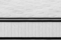 Vente-unique Ensemble 140 x 190 cm sommier coffre naturel clair + matelas ressorts ensachés surmatelas intégré ép.28cm - AMERICAN DREAM de* Ensemble Sommier Et Matelas