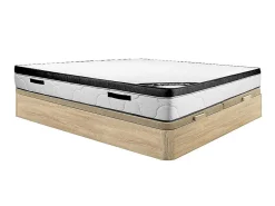 Ensemble 180 x 200 cm sommier coffre naturel clair + matelas mousse ép.30cm - SOLAK de YSMÉE>Vente-unique Sale