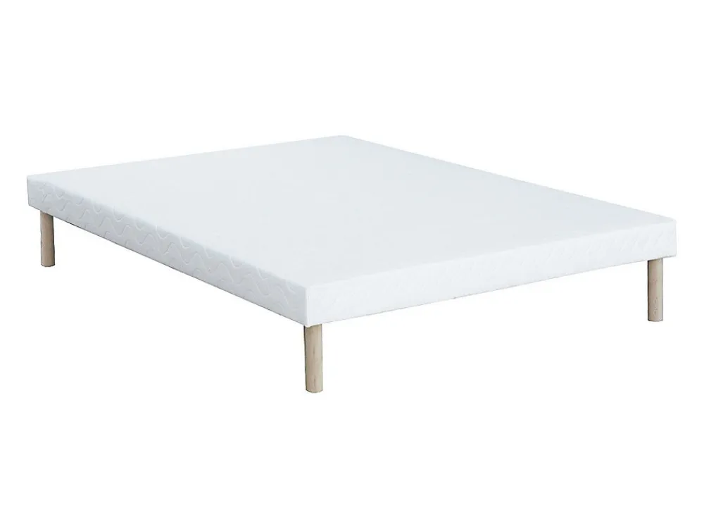 Vente-unique Ensemble 160 x 200 cm sommier tapissier + matelas ressorts ensachés 7 zones surmatelas intégré et coutil bambou ép.26cm - MIREZA* Ensemble Sommier Et Matelas