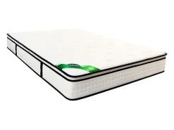 Vente-unique Ensemble 160 x 200 cm sommier tapissier + matelas ressorts ensachés 7 zones surmatelas intégré et coutil bambou ép.26cm - MIREZA* Ensemble Sommier Et Matelas