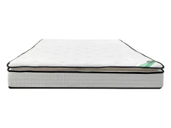 Vente-unique Ensemble 160 x 200 cm sommier tapissier + matelas ressorts ensachés 7 zones surmatelas intégré et coutil bambou ép.26cm - MIREZA* Ensemble Sommier Et Matelas