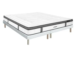 Ensemble 180 x 200 cm sommier tapissier + matelas hybride ressorts ensachés 7 zones et mémoire de forme ép.30cm - OLIANE de YSMÉE>Vente-unique Online