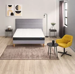 Bultex Ensemble ESSENTIAL + Sommier POWER + pieds 90x200 Mousse* Ensemble Sommier Et Matelas