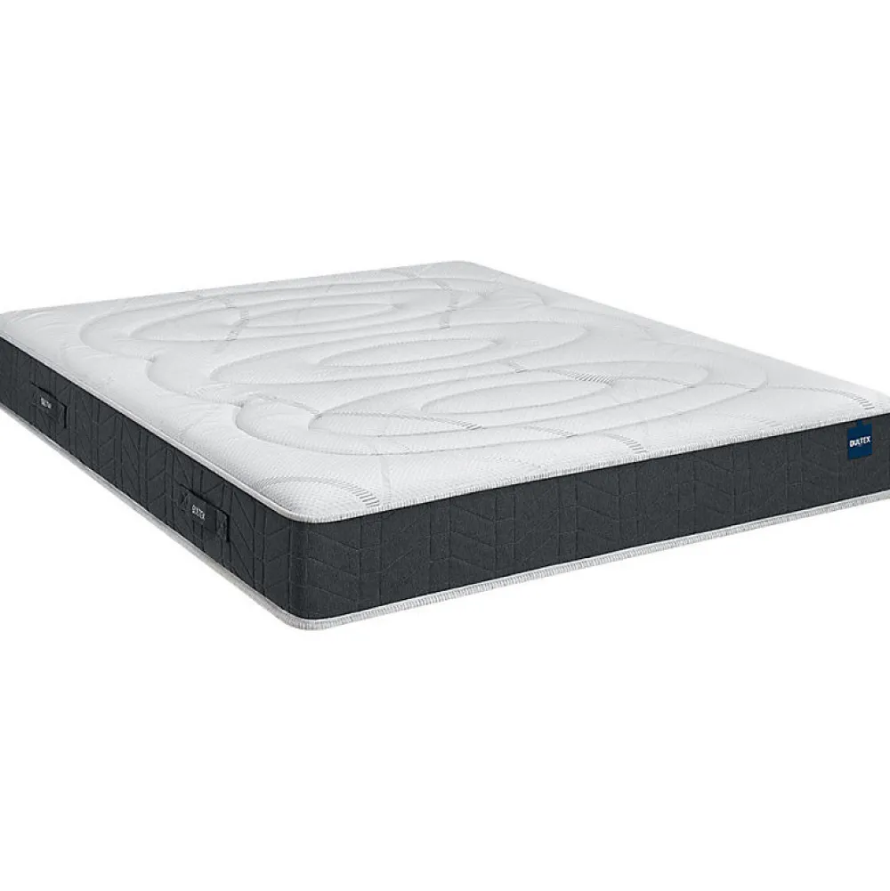 Ensemble ULTIMUM + Sommier confort ferme vigoroso deco + pieds 180x200 Jersey Gris foncé Mousse>Bultex Best