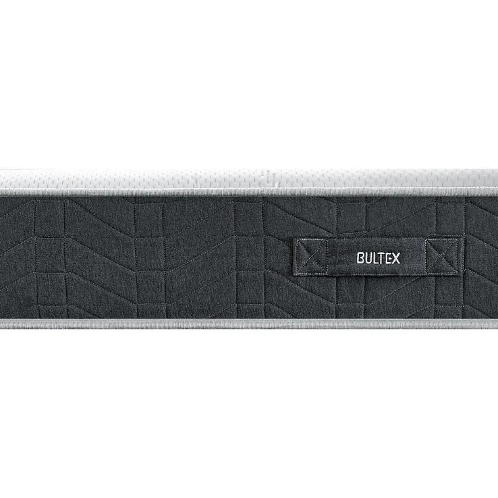 Ensemble ULTIMUM + Sommier confort ferme vigoroso deco + pieds 180x200 Jersey Gris foncé Mousse>Bultex Best