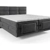 Ensemble complet boxspring tête de lit capitonnée + sommiers relaxation électrique + matelas + surmatelas - 2 x 80 x 200 cm ->Vente-unique Sale