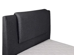 Ensemble complet boxspring tête de lit + sommiers relaxation électrique + matelas + surmatelas - 100 x 200 cm - Tissu - Anthracite><noscript><img width=