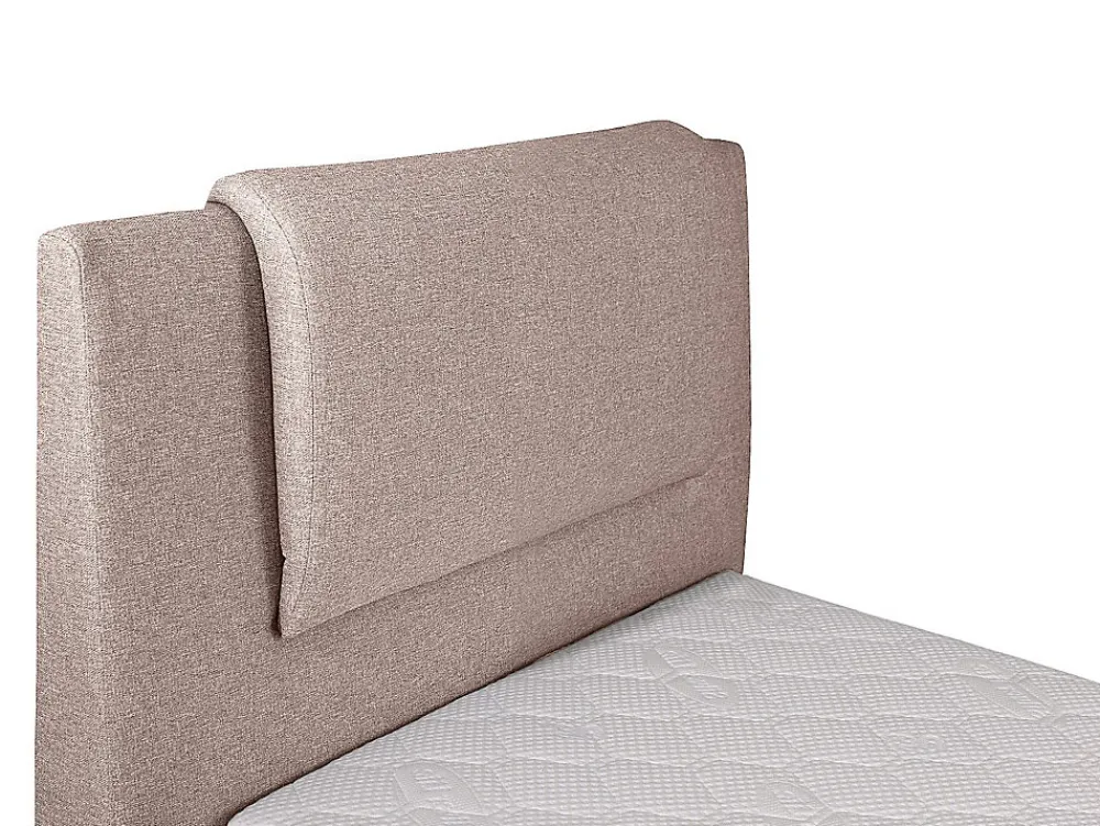 Ensemble complet boxspring tête de lit + sommiers relaxation électrique + matelas + surmatelas - 100 x 200 cm - Tissu - Beige ->Vente-unique Clearance