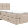 Ensemble complet boxspring tête de lit capitonnée + sommiers relaxation électrique + matelas + surmatelas - 100 x 200 cm - Tissu ->Vente-unique Best