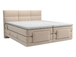 Ensemble complet boxspring tête de lit capitonnée + sommiers relaxation électrique + matelas + surmatelas - 2 x 80 x 200 cm -><noscript><img width=