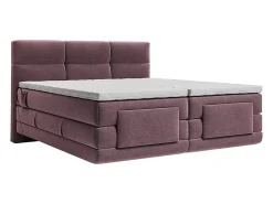 Ensemble complet boxspring tête de lit capitonnée + sommiers relaxation électrique + matelas + surmatelas - 2 x 90 x 200 cm ->Vente-unique New