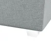 Vente-unique Ensemble complet boxspring tête de lit + sommier + matelas + surmatelas - 180 x 200 cm - Tissu - Gris clair - ONAN de YSMÉE* Lit Double