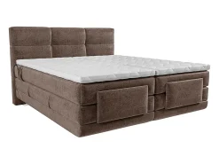 Ensemble complet boxspring tête de lit capitonnée + sommiers relaxation électrique + matelas + surmatelas - 2 x 80 x 200 cm ->Vente-unique Hot