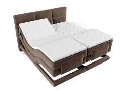 Ensemble complet boxspring tête de lit capitonnée + sommiers relaxation électrique + matelas + surmatelas - 2 x 80 x 200 cm -><noscript><img width=