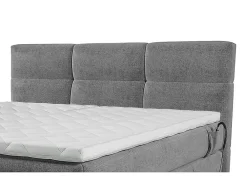 Vente-unique Ensemble complet boxspring tête de lit capitonnée + sommiers relaxation électrique + matelas + surmatelas - 2 x 90 x 200 cm -* Lit Double