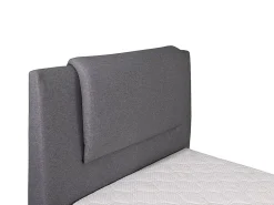 Vente-unique Ensemble complet boxspring tête de lit + sommiers relaxation électrique + matelas + surmatelas - 100 x 200 cm - Tissu - Gris clair* Lit Simple