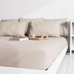 Soleil D'Ocre Ensemble couette et parure 7 Pièces BOHEME lin pour lit en 160x200 cm, par* Parure De Lit