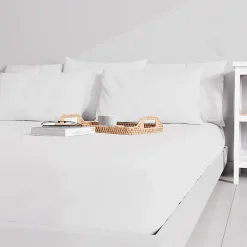 Ensemble couette et parure 7 Pièces BOHEME blanc pour lit en 140x190 cm, par><noscript><img width=