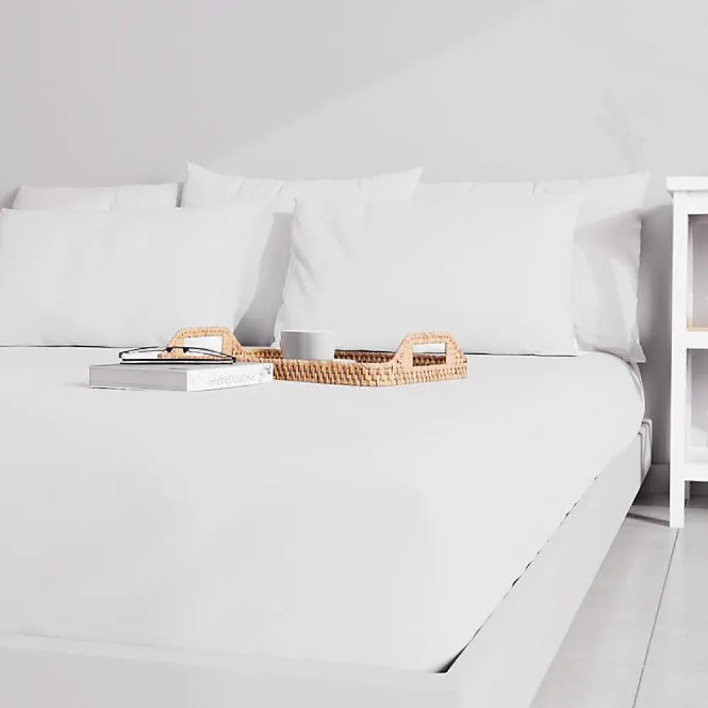 Ensemble couette et parure 7 Pièces BOHEME blanc pour lit en 140x190 cm, par>Soleil D'Ocre