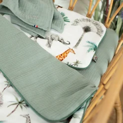 Ensemble couverture et coussin pour berceau et couffin Safari><noscript><img width=