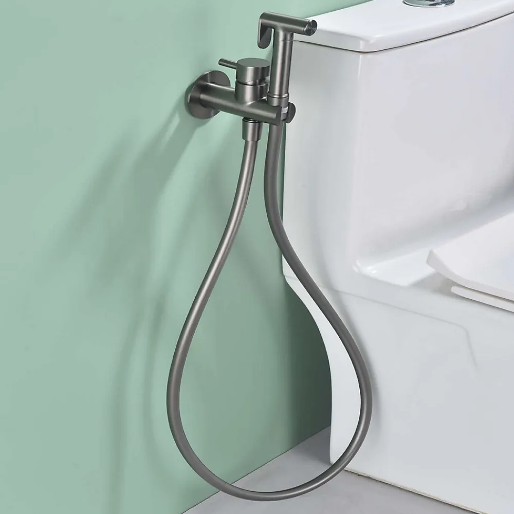 Ensemble douchette hygiénique WC SKY BATH black gun metal PVD Inox S304 série HARMONY>Poalgi Best