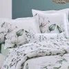 Ensemble drap plat et 2 taies Magnolia Sauge (240x310 cm - Blanc)>Tradilinge Discount