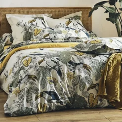 Tradilinge Ensemble drap plat et 2 taie Toco (280x310 cm - Kaki)* Parure De Lit