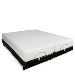 Bellecour Ensemble Duo Matelas Mousse Accueil Mémoire de forme + Sommiers électriques SuperFlex 12x80x200 cm* Ensemble Sommier Et Matelas