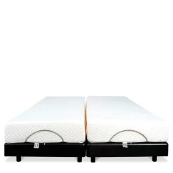 Bellecour Ensemble Duo Matelas Mousse Accueil Mémoire de forme + Sommiers électriques SuperFlex 12x80x200 cm* Ensemble Sommier Et Matelas