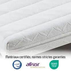 Olympe Literie Ensemble Egio 180x200 cm Matelas Mousse + Sommier Bois* Ensemble Sommier Et Matelas