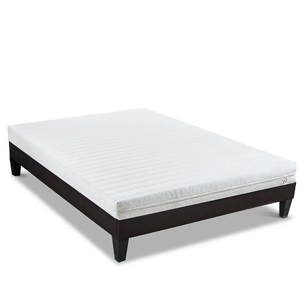 Olympe Literie Ensemble Egio 180x200 cm Matelas Mousse + Sommier Bois* Ensemble Sommier Et Matelas