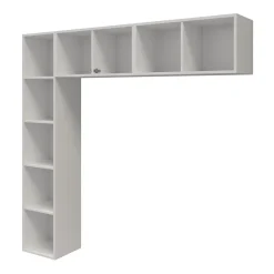 Ensemble en L colonne et caissons suspendus blancs Atomia H. 187,5 x L. 187,5 x P. 37 cm>GoodHome Best