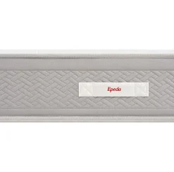 Ensemble L'ESCAPADE + Sommier Confort Medium + Pieds 140x200 Gris souris Ressorts et mousse à mémoire de forme><noscript><img width=