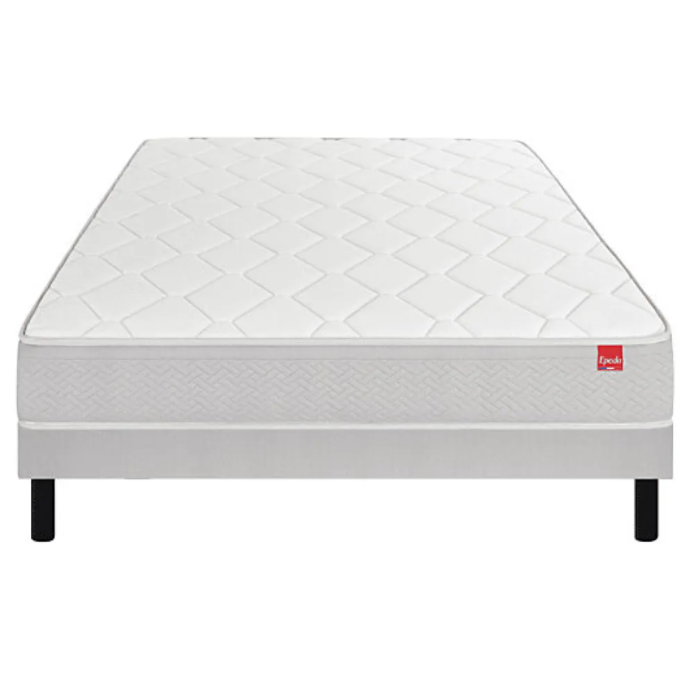 Epeda Ensemble DÉPAYSANT + Sommier Escale + Pieds 120x200 Ressorts* Ensemble Sommier Et Matelas