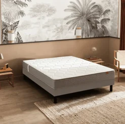 Ensemble DÉPAYSANT + Sommier Escale + Pieds 160x200 Ressorts>Epeda Outlet