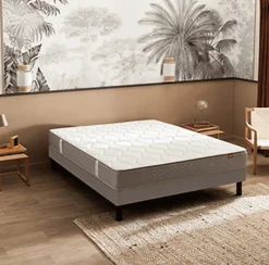 Epeda Ensemble ITINERAIRE + Sommier Escale + Pieds 80x200 Ressorts* Ensemble Sommier Et Matelas