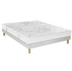 Ensemble MORPHOZONE 200 + Sommier Tradition Graphic 13cm + Pieds 130x200 Latex><noscript><img width=