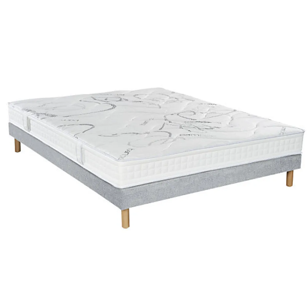 Essenzia Ensemble MORPHOZONE 200 + Sommier Tradition Graphic 13cm + Pieds 140x190 Latex* Ensemble Sommier Et Matelas