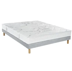 Ensemble MORPHOZONE 200 + Sommier Tradition Graphic 13cm + Pieds 80x200 Latex>Essenzia Hot