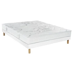 Ensemble MORPHOZONE 190 + Sommier Tradition Graphic 13cm + Pieds 160x200 Latex><noscript><img width=
