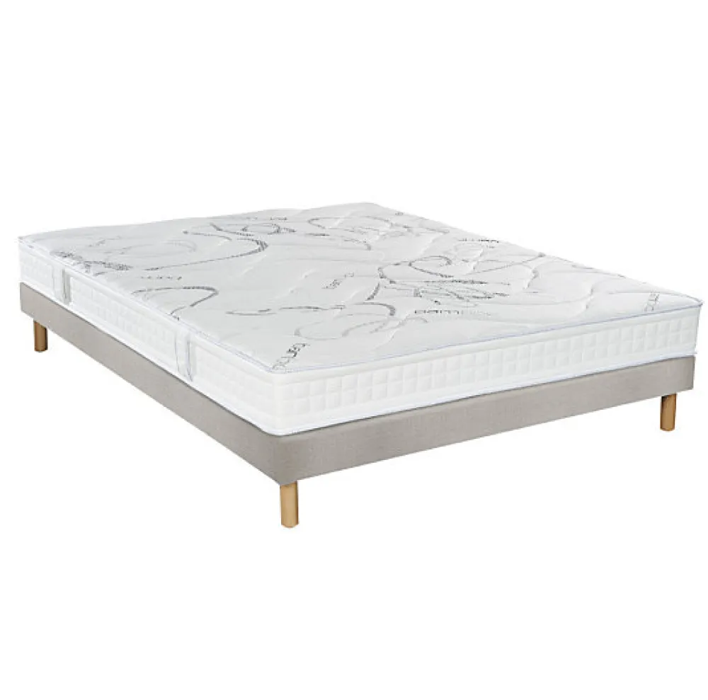 Ensemble MORPHOZONE 210 + Sommier Tradition Graphic 13cm + Pieds 150x190 Latex>Essenzia Clearance
