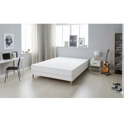 Ensemble CHARME + Sommier Tradition + Pieds 140x190 Mousse>Essenzia New