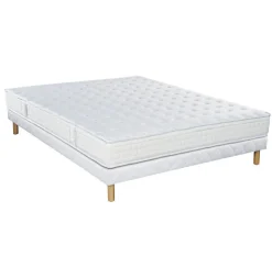 Essenzia Ensemble DELICE TRES FERME + Sommier Tradition Graphic + Pieds 140x200 Mousse* Ensemble Sommier Et Matelas