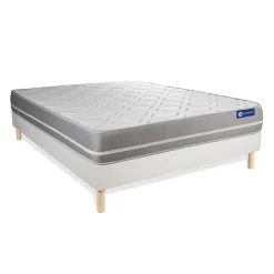 Actisom Ensemble Latex et mémoire de forme de confort Equilibré avec sommier kit* Ensemble Sommier Et Matelas