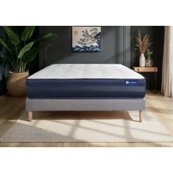 Actisom Ensemble Latex et mémoire de forme de confort Très ferme avec sommier kit* Ensemble Sommier Et Matelas