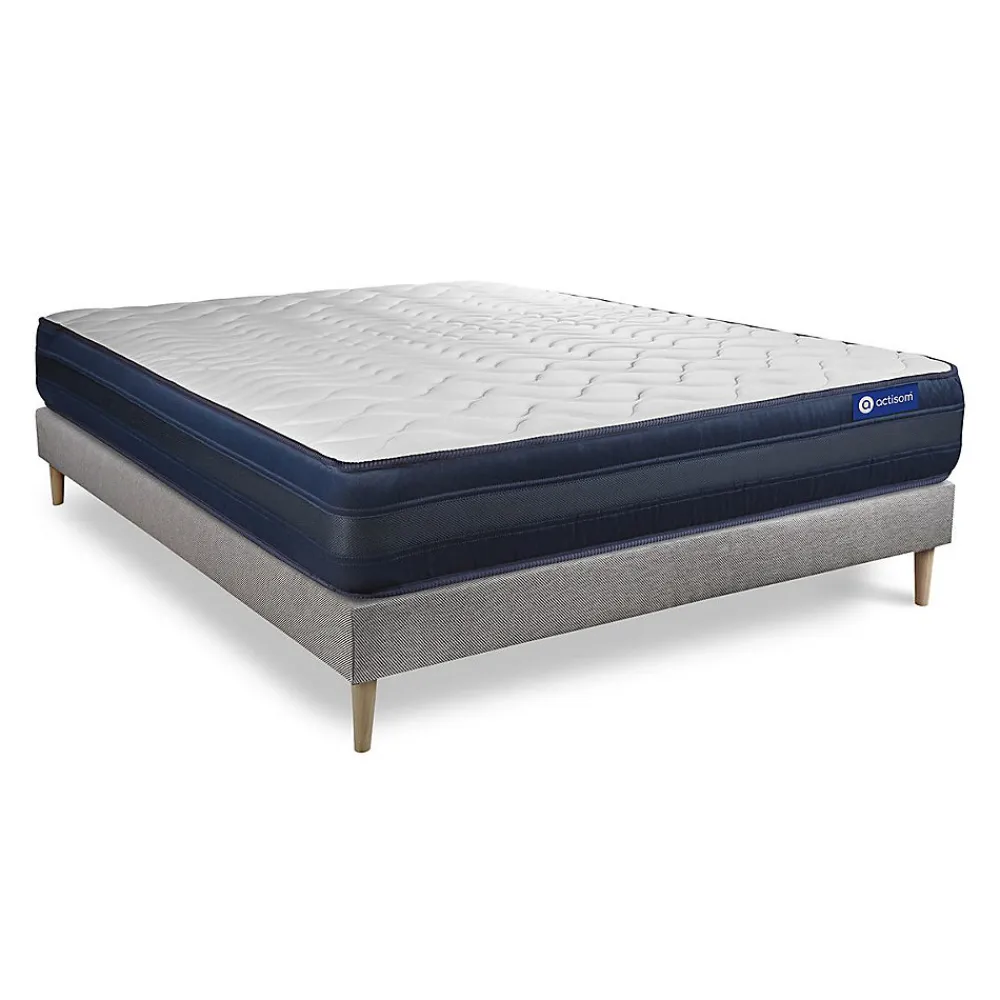 Actisom Ensemble Latex et mémoire de forme de confort Très ferme avec sommier kit* Ensemble Sommier Et Matelas