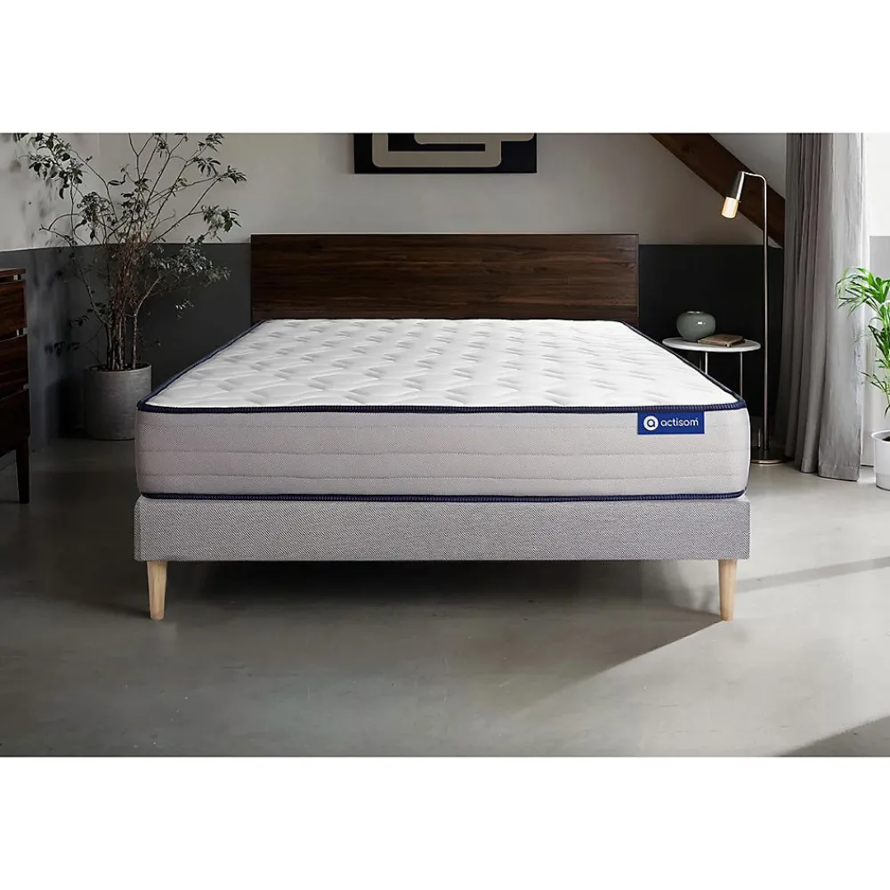 Actisom Ensemble Latex et mémoire de forme de confort Ferme avec sommier kit* Ensemble Sommier Et Matelas